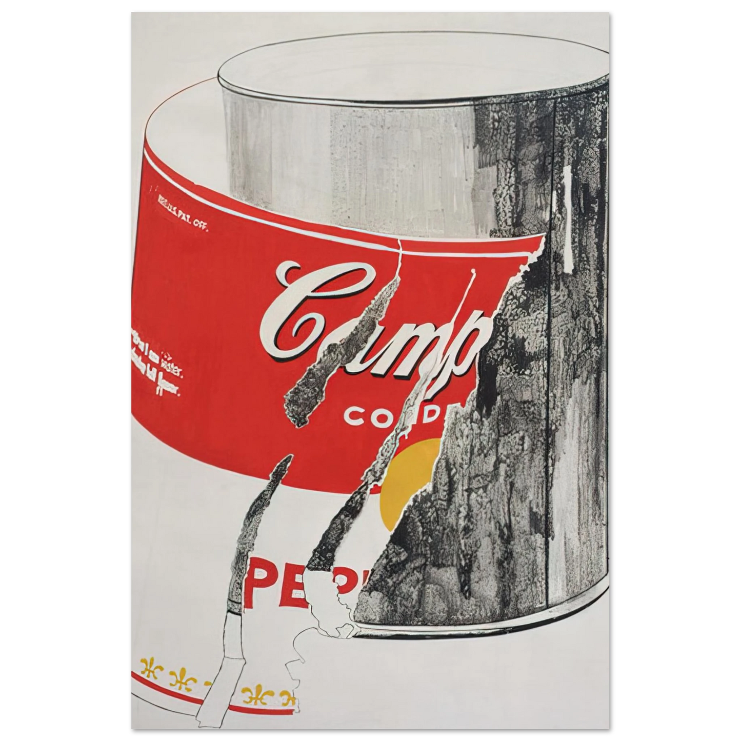 Andy Warhol - Big Torn Campbell's Soup Can  Pepper Pot  Fine Art Poster