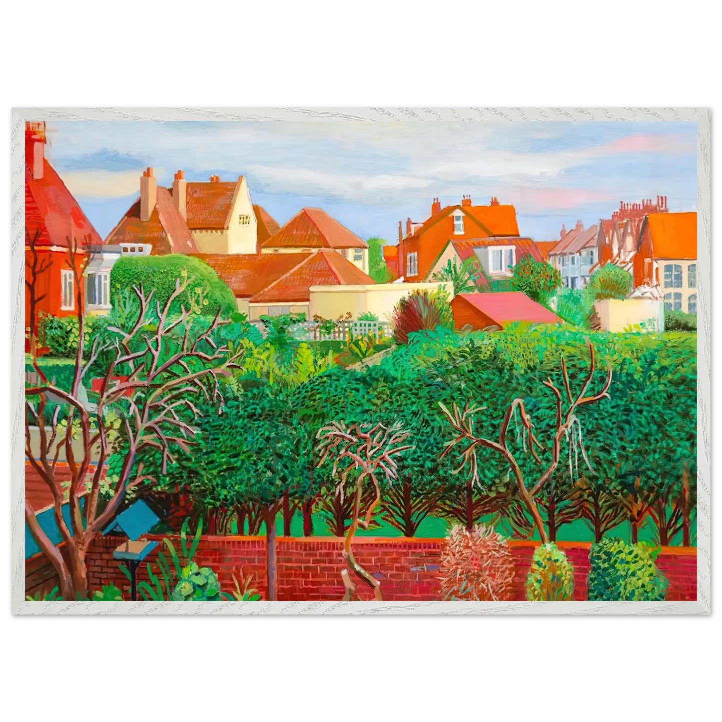 David Hockney - David Hockney Wall art - 13x18 cm / 5x7 Inches - Premium Wooden Framed Poster With Fine Art Paper - Wood frame