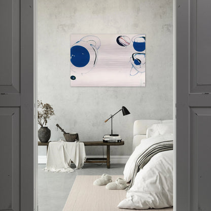 Blue Balls VIII - Sam Francis Brushed Aluminum Print - 70x100 cm / 28x40 inches | Sam Francis Aluminum Print | Sam Francis Prints