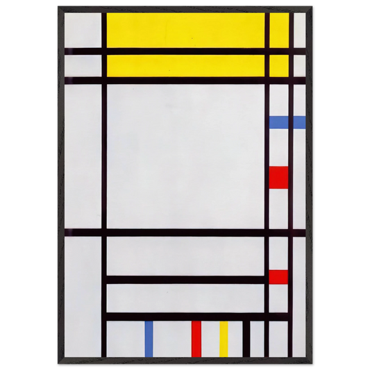 Place de la Concorde - Piet Mondrian 70x100 cm / 28x40 inches Framed Art Print – Black Wooden Frame
