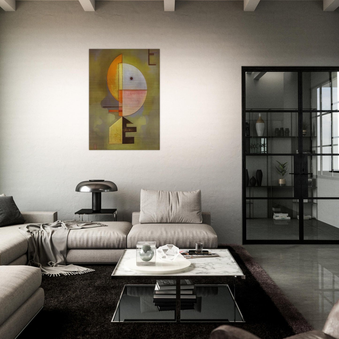 UPWARD 1929 - Wassily Kandinsky Brushed Aluminum Print - 70x100 cm / 28x40 inches | Wassily Kandinsky Aluminum Print | Wassily Kandinsky Prints