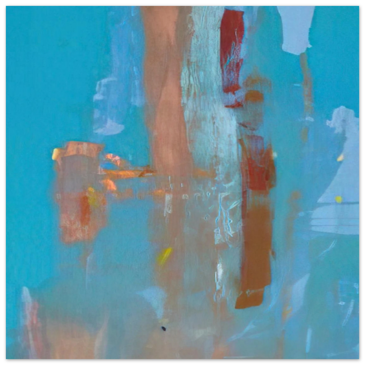 Helen Frankenthaler - In on Blue - 1976 Wall art - 70x70 cm / 28x28 inches - Fine Art Poster-canvas - -
