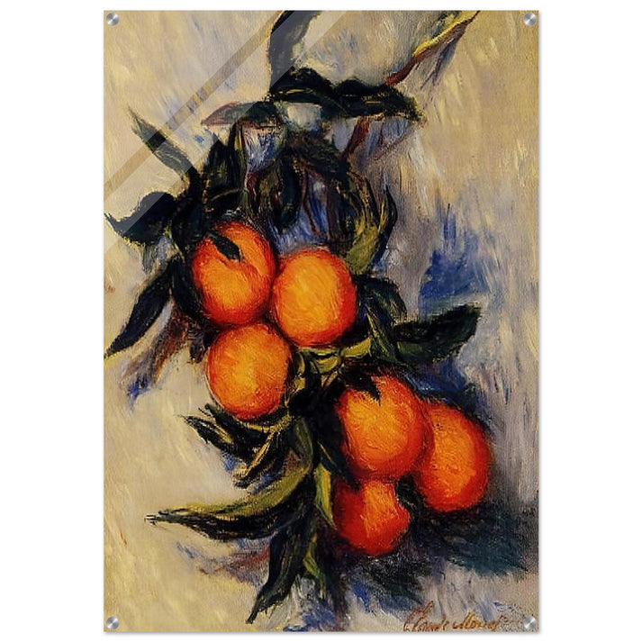 Branch of Orange Bearing Fruit - claude monet Acrylic Print - 70x100 cm / 28x40″ inches