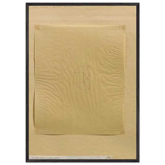 MA COSA FAI MA COSA DICI 1972 - Alighiero Boetti 70x100 cm / 28x40 inches Framed Art Print – Black Wooden Frame