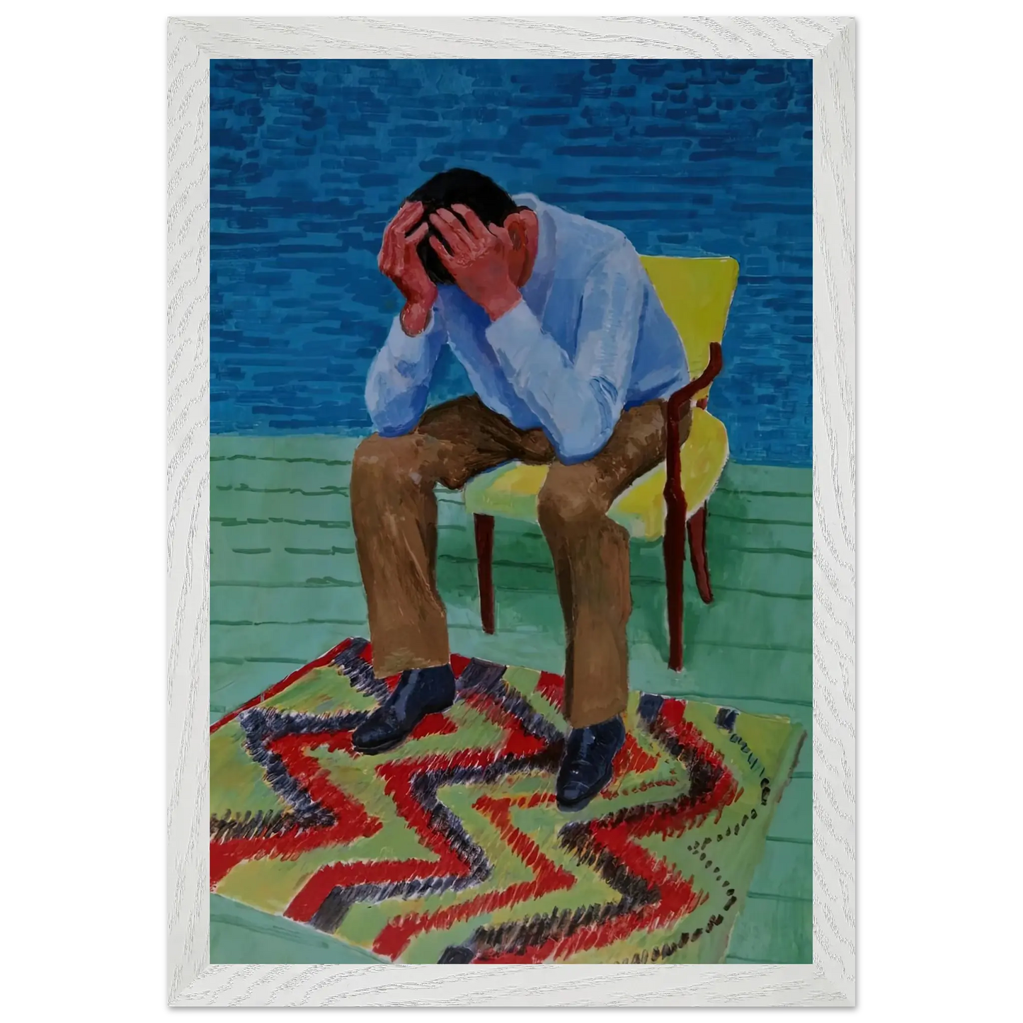 David Hockney - David Hockney Wall art - A1 (59.4 x 84.1  cm) - Premium Wooden Framed Poster With Fine Art Paper - Wood frame