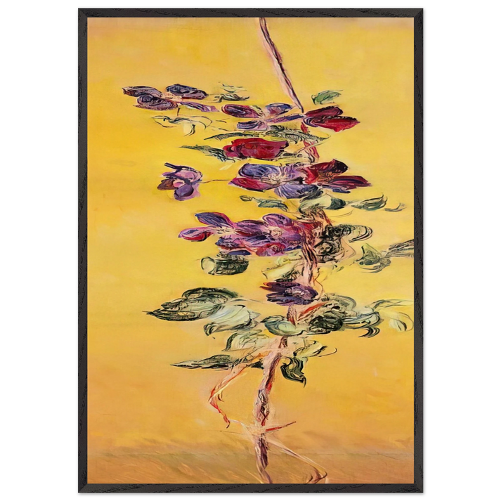 Cobeas - claude monet 70x100 cm / 28x40 inches Framed Art Print – Black Wooden Frame