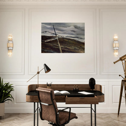 DODGES RIDGE 1947 - Andrew Wyeth Brushed Aluminum Print - 70x100 cm / 28x40 inches | Andrew Wyeth Aluminum Print | Andrew Wyeth Prints
