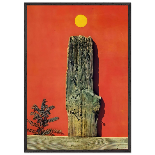 Red Forest - Max Ernst 70x100 cm / 28x40 inches Framed Art Print – Black Wooden Frame