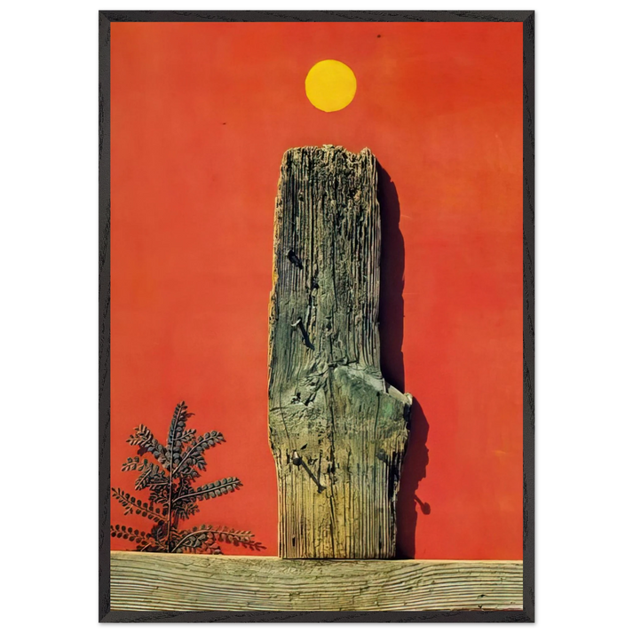 Red Forest - Max Ernst 70x100 cm / 28x40 inches Framed Art Print – Black Wooden Frame