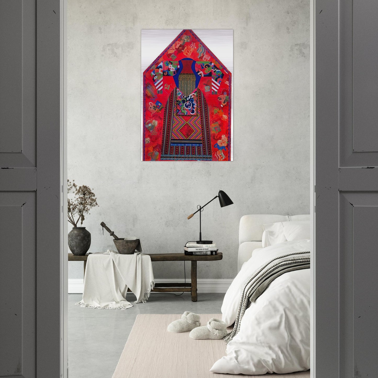 The Poet - Feminist Art, PD Pattern and Decoration - Miriam Schapiro Brushed Aluminum Print - 70x100 cm / 28x40 inches | Miriam Schapiro Aluminum Print | Miriam Schapiro Prints