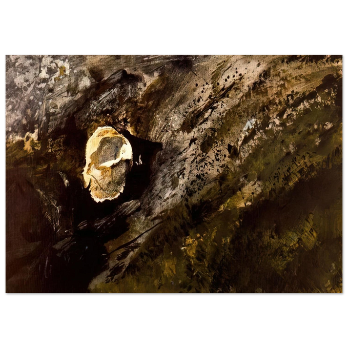 Andrew Wyeth - INLAND SHELL Wall Art - 60x80 cm / 24x32 inches - Premium Wooden Framed Poster With Fine Art Paper - White frame