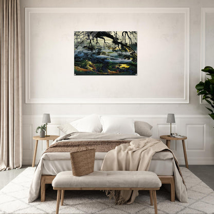 Fog Passes By - Eyvind Earle Acrylic Print - 70x100 cm / 28x40″ inches