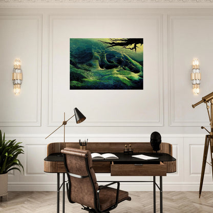 My Soul - Eyvind Earle Brushed Aluminum Print - 70x100 cm / 28x40 inches | Eyvind Earle Aluminum Print | Eyvind Earle Prints