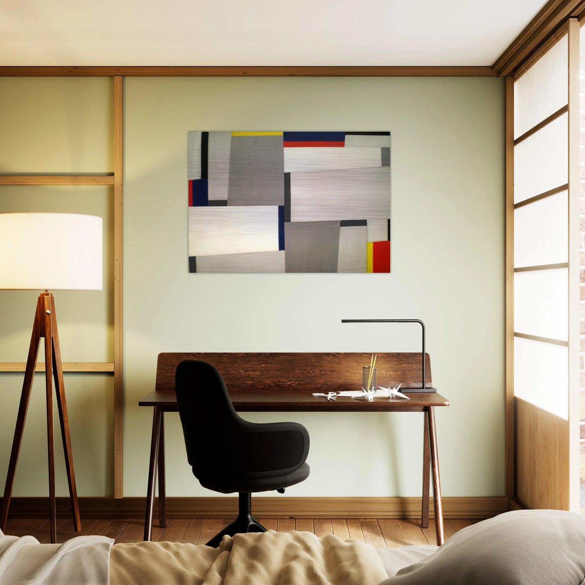 Relational Painting #73 - 1954 - Fritz Glarner Brushed Aluminum Print - 70x100 cm / 28x40 inches | Fritz Glarner Aluminum Print | Fritz Glarner Prints