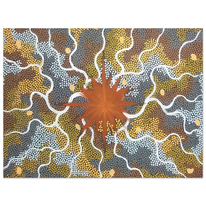 Clifford Possum Tjapaltjarri - Creation, Lightning Dreaming - 1993  75x100 cm / 30x40inches Fine Art Poster