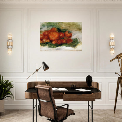 Still Life with Strawberries - Pierre-Auguste Renoir Brushed Aluminum Print - 70x100 cm / 28x40 inches | Pierre-Auguste Renoir Aluminum Print | Pierre-Auguste Renoir Prints