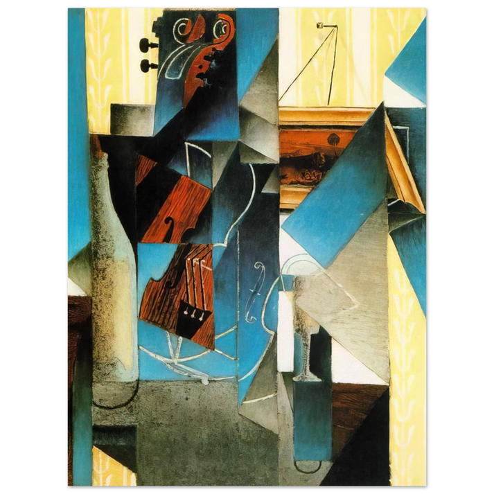 Juan Gris - VIOLIN AND PRINT 1913  75x100 cm / 30x40inches Fine Art Poster