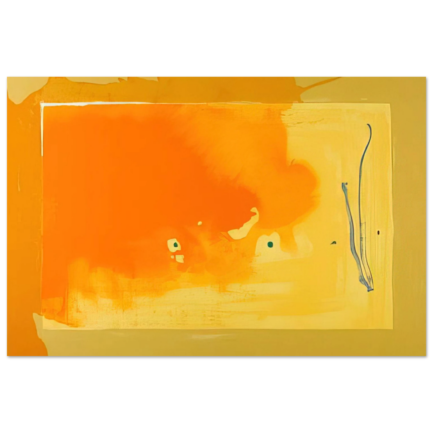 Helen Frankenthaler - Bilbao - 1998 Wall art - 30x40 cm / 12x16 inches - Premium Wooden Framed Poster With Fine Art Paper-canvas - Black frame