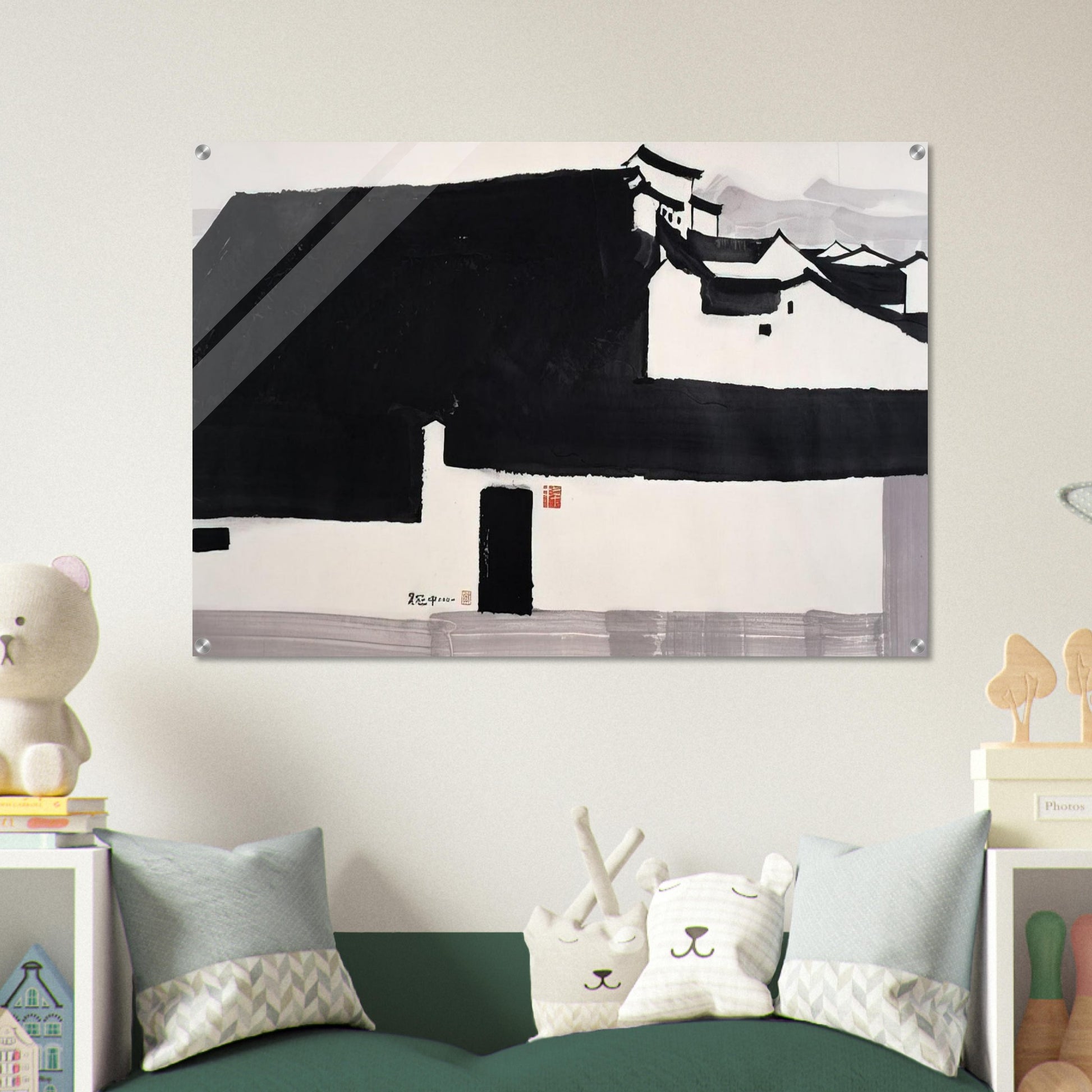 A Big Manor - 2001 - Wu Guanzhong Acrylic Print - 70x100 cm / 28x40″ inches