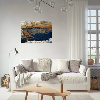Looking into Beryl Pool - Childe Hassam Brushed Aluminum Print - 70x100 cm / 28x40 inches | Childe Hassam Aluminum Print | Childe Hassam Prints
