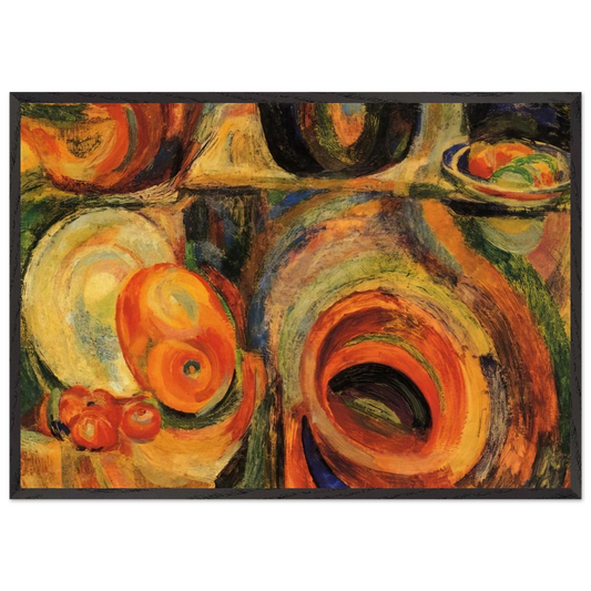 PORTUGESE STILL LIFE - Sonia Delaunay 70x100 cm / 28x40 inches Framed Art Print – Black Wooden Frame