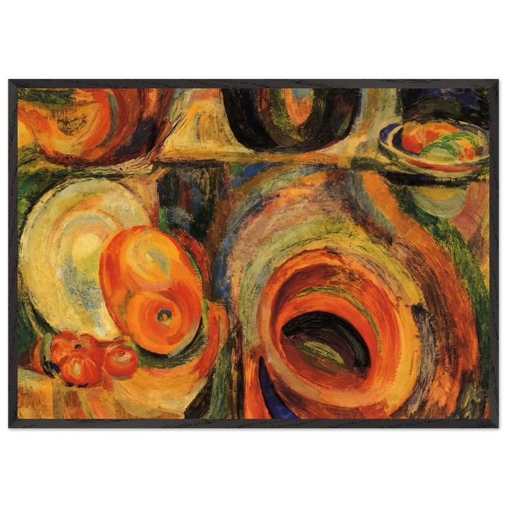 PORTUGESE STILL LIFE - Sonia Delaunay 70x100 cm / 28x40 inches Framed Art Print – Black Wooden Frame