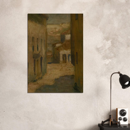 Street of Segovia - Tarsila do Amaral Brushed Aluminum Print - 70x100 cm / 28x40 inches | Tarsila do Amaral Aluminum Print | Tarsila do Amaral Prints