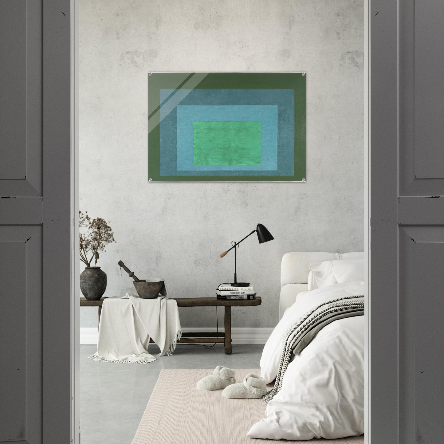 STUDY FOR HOMAGE TO THE SQUARE TERRASSED FOLIAGE 1960 - Josef Albers Acrylic Print - 70x100 cm / 28x40″ inches