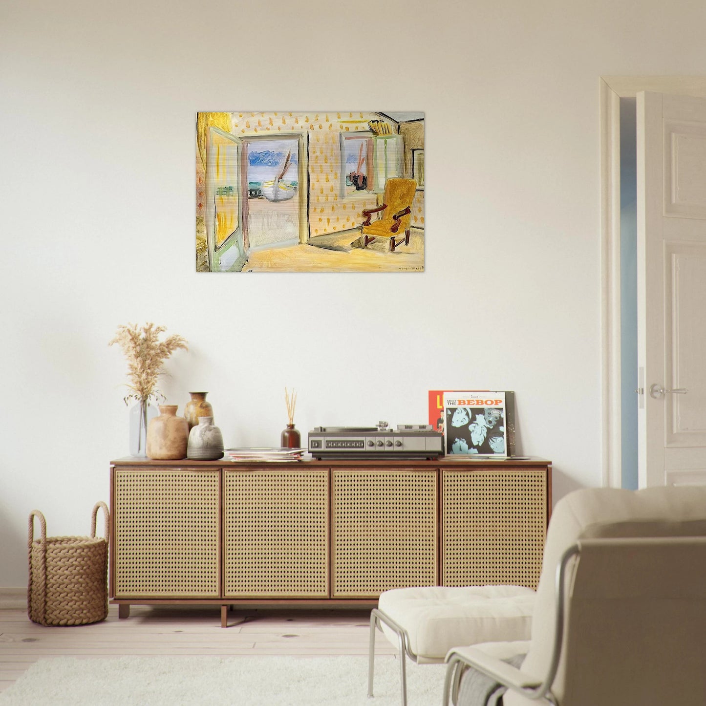 INTERIOR OPEN DOOR 1920 - Henri Matisse Brushed Aluminum Print - 70x100 cm / 28x40 inches | Henri Matisse Aluminum Print | Henri Matisse Prints