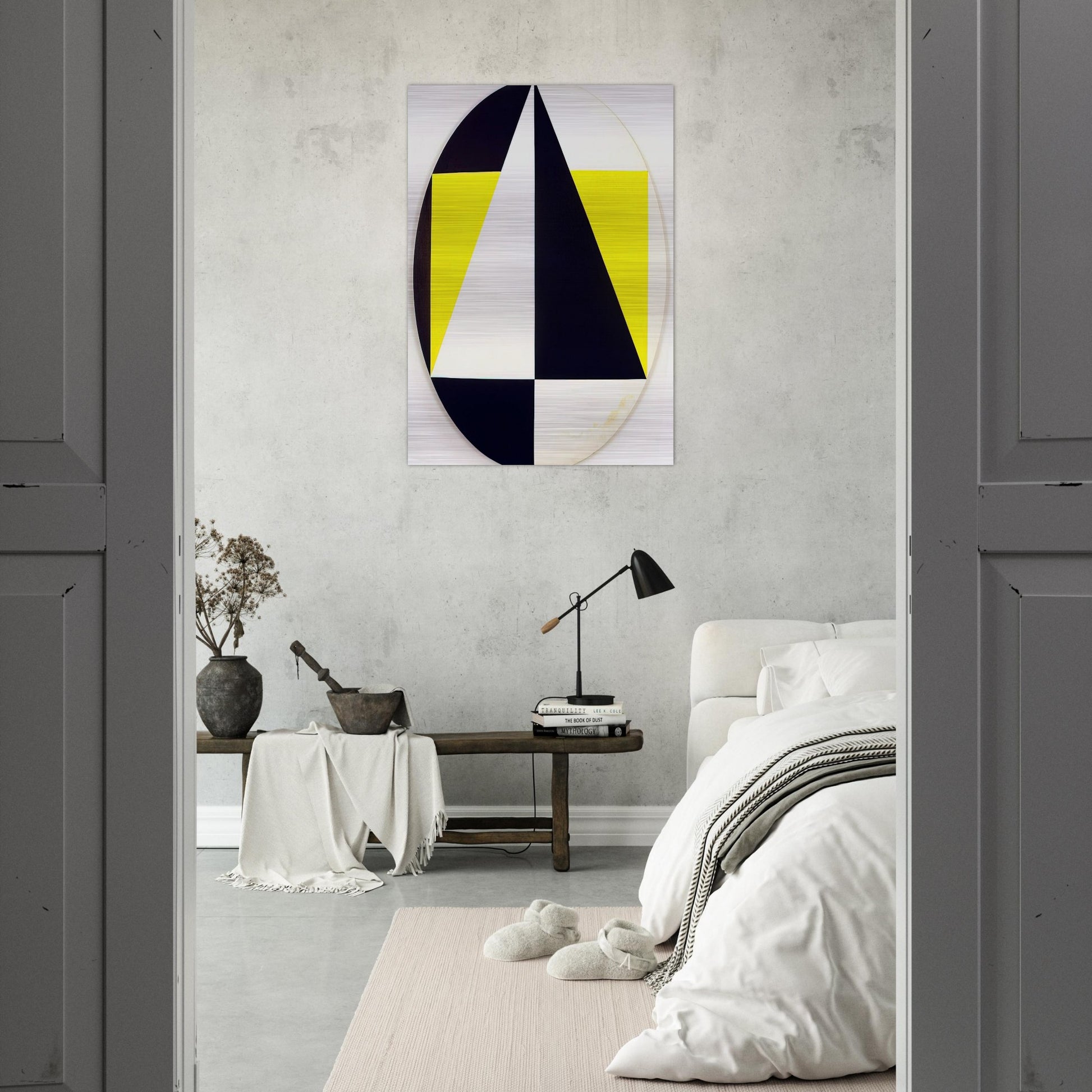 Tondo3Colors - 1958 - Carmen Herrera Brushed Aluminum Print - 70x100 cm / 28x40 inches | Carmen Herrera Aluminum Print | Carmen Herrera Prints