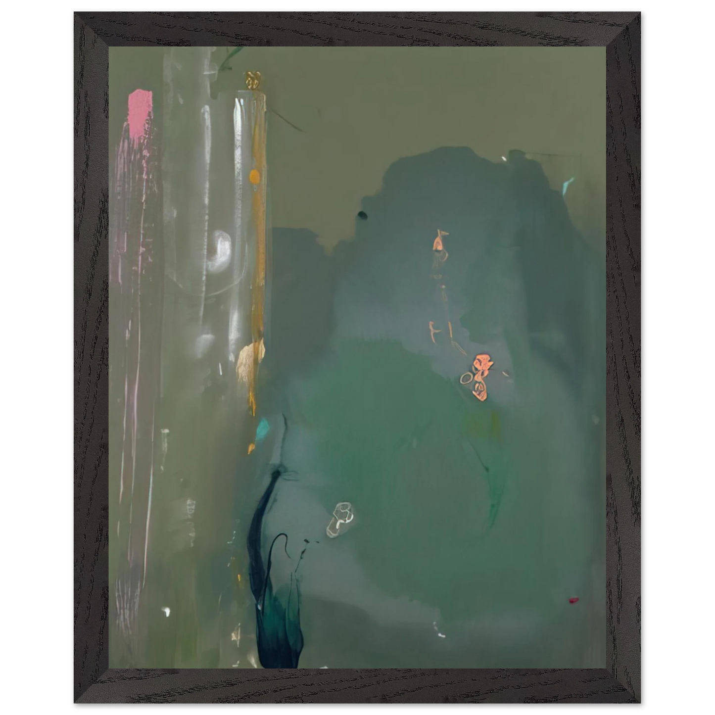 Helen Frankenthaler - CÃƒÆ’Ã‚Â´te d Argent - 1980 Wall art - 50x70 cm / 20x28 inches - Premium Wooden Framed Poster With Fine Art Paper-canvas - Wood frame