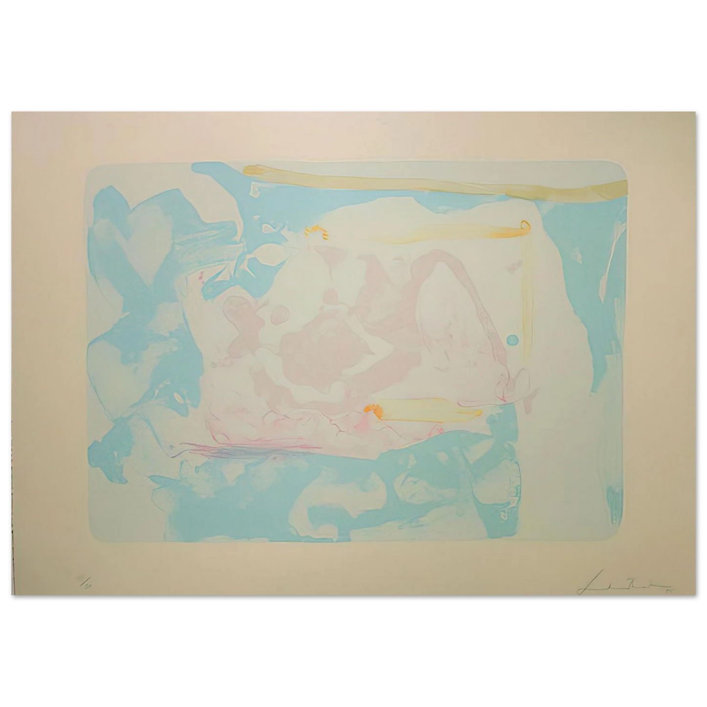 Helen Frankenthaler - Reflections III - 1995 Wall art - A1 (59.4 x 84.1  cm) - Fine Art Poster-canvas - -