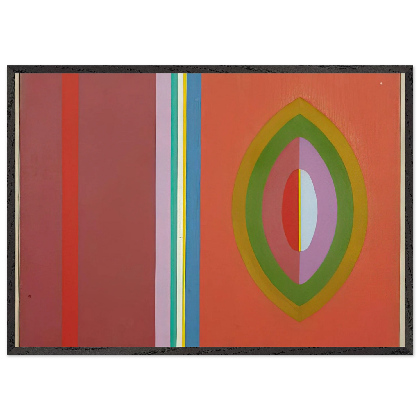 Quiet - 1965 - John Ferren 70x100 cm / 28x40 inches Framed Art Print – Black Wooden Frame