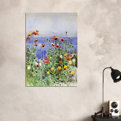 Poppies, Isles of Shoals 02 - Childe Hassam Brushed Aluminum Print - 70x100 cm / 28x40 inches | Childe Hassam Aluminum Print | Childe Hassam Prints