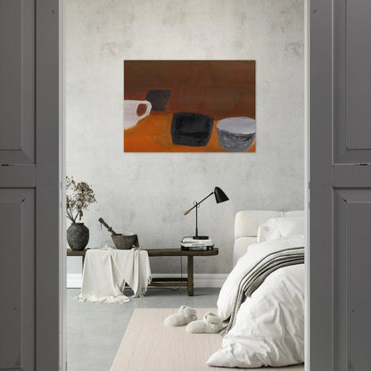 Still Life with White Mug - 1957 - William Scott Brushed Aluminum Print - 70x100 cm / 28x40 inches | William Scott Aluminum Print | William Scott Prints