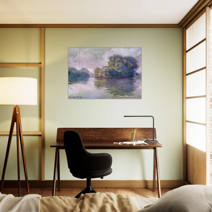 Islands at Port-Villez - claude monet Brushed Aluminum Print - 70x100 cm / 28x40 inches | claude monet Aluminum Print | claude monet Prints