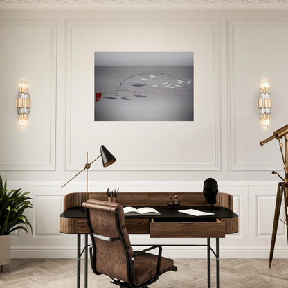 1 RED 4 BLACK PLUS X WHITE 1947 - Alexander Calder Brushed Aluminum Print - 70x100 cm / 28x40 inches | Alexander Calder Aluminum Print | Alexander Calder Prints