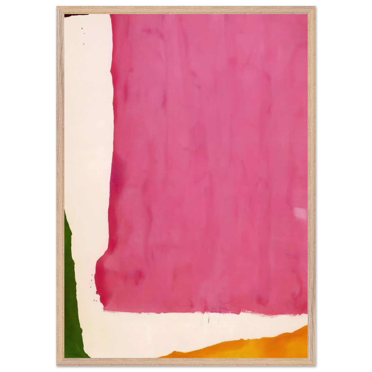 Helen Frankenthaler - Mauve District - 1966 Wall art - 28x43  cm / XL (11x17 inches) - Premium Wooden Framed Poster With Fine Art Paper-canvas - White frame