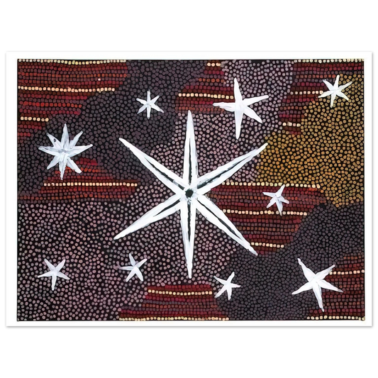 Clifford Possum Tjapaltjarri - RÃƒÂªve Etoile - 2001  75x100 cm / 30x40inches Fine Art Poster