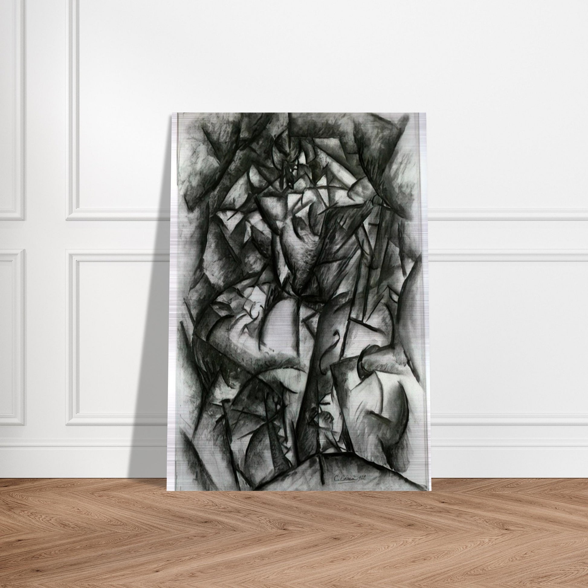 CONCERT CAFE 1912 - Carlo Carra Brushed Aluminum Print - 70x100 cm / 28x40 inches | Carlo Carra Aluminum Print | Carlo Carra Prints