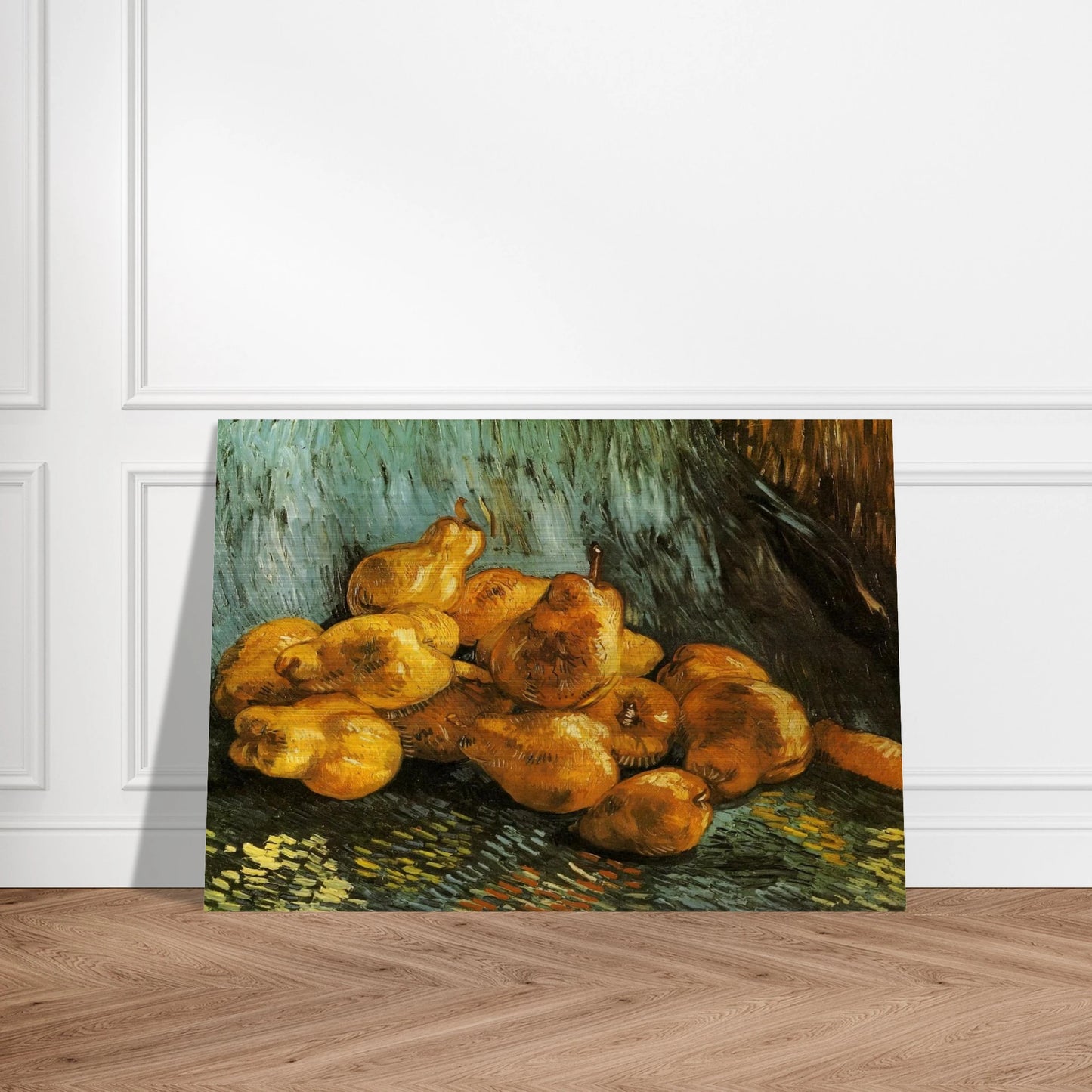 Still Life with Pears - Vincent van Gogh Brushed Aluminum Print - 70x100 cm / 28x40 inches | Vincent van Gogh Aluminum Print | Vincent van Gogh Prints
