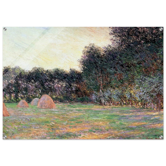 Meadow with Haystacks near Giverny - claude monet Acrylic Print - 70x100 cm / 28x40″ inches