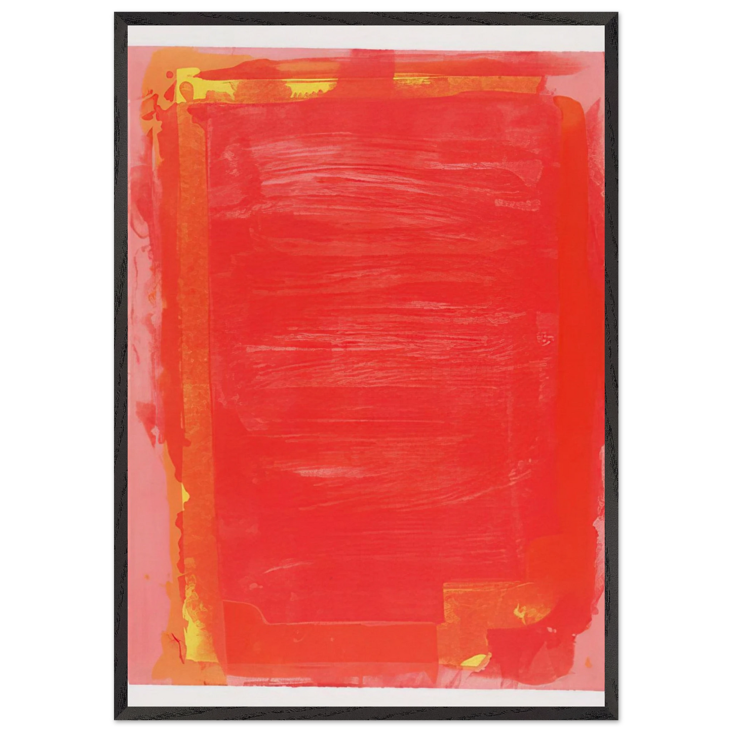 Untitled I - 1974 - John Hoyland 70x100 cm / 28x40 inches Framed Art Print – Black Wooden Frame