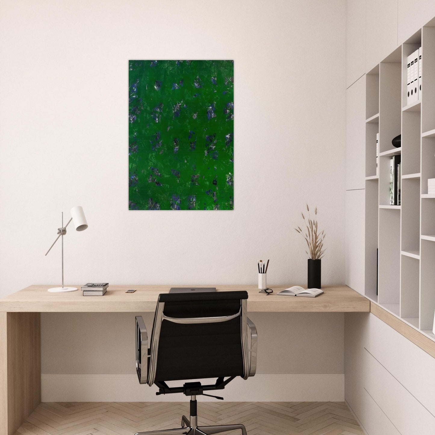 Green Buddha  L. L261; SF-337; G. 1157  - Sam Francis Brushed Aluminum Print - 70x100 cm / 28x40 inches | Sam Francis Aluminum Print | Sam Francis Prints