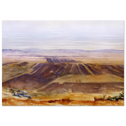 The Plains from Nazareth - John Singer Sargent Brushed Aluminum Print - 70x100 cm / 28x40 inches | John Singer Sargent Aluminum Print | John Singer Sargent Prints
