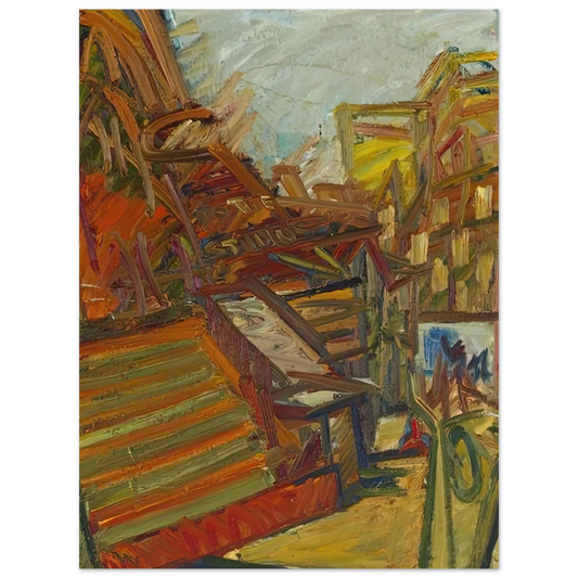 Frank Auerbach - TO THE STUDIOS 1991  75x100 cm / 30x40inches Fine Art Poster