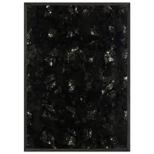 Indigo Wood - Sam Francis 70x100 cm / 28x40 inches Framed Art Print – Black Wooden Frame