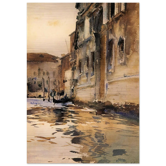 Venetian Canal, Palazzo Corner - John Singer Sargent Brushed Aluminum Print - 70x100 cm / 28x40 inches | John Singer Sargent Aluminum Print | John Singer Sargent Prints