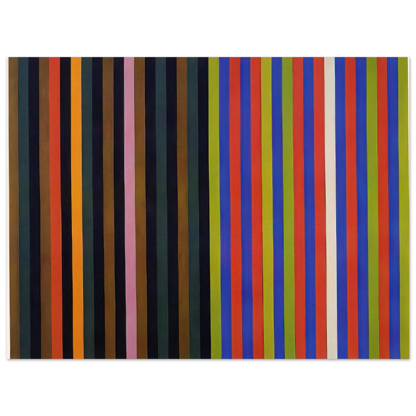Gene Davis - Yankee Doodle - 1966  75x100 cm / 30x40inches Fine Art Poster
