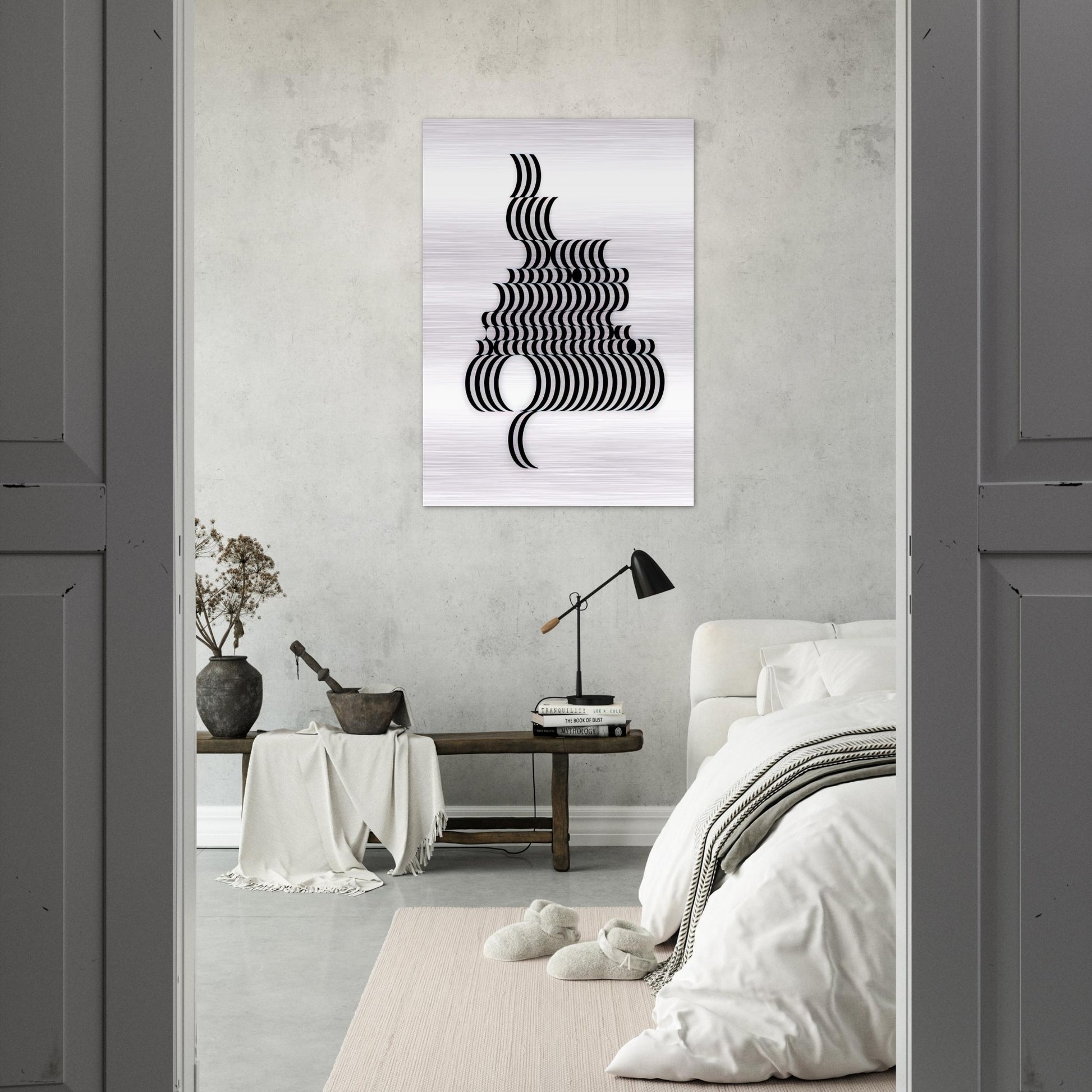 FRAGMENT 2 1965 - Bridget Riley Brushed Aluminum Print - 70x100 cm / 28x40 inches | Bridget Riley Aluminum Print | Bridget Riley Prints